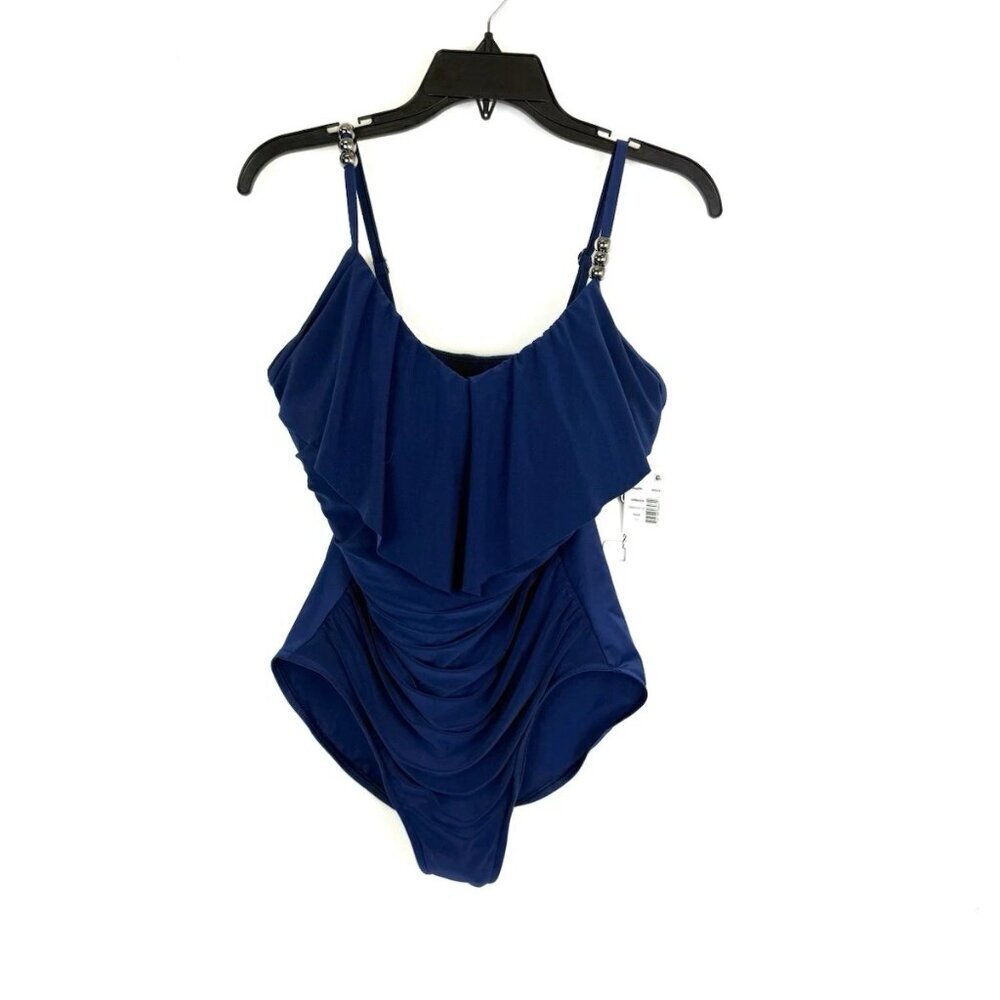 Magicsuit Women’s Blue Slimming One Piece Swimsuit Size 14